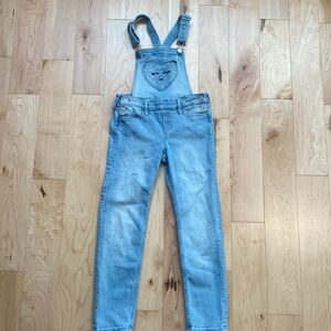 EUC jeans overalls kids size 8-9